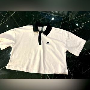 Crop top polo adidas Light pink and black small size